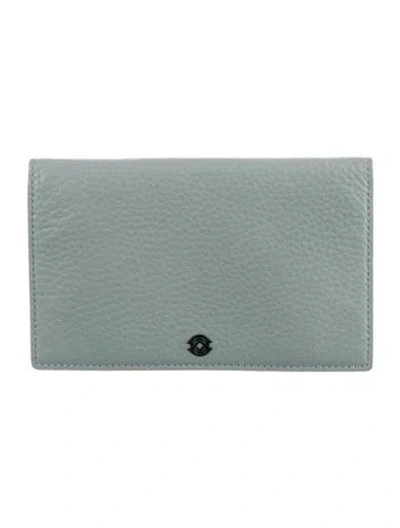 Pre-owned Dagne Dover Leather Bifold Wallet In Green