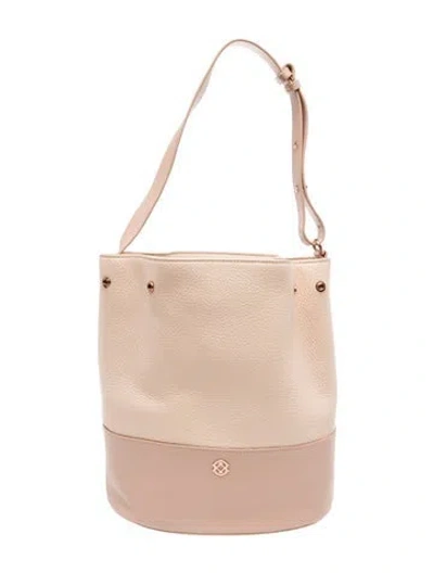 Pre-owned Dagne Dover Leather Bucket Bag In Pink