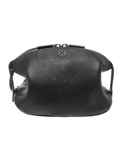 Pre-owned Dagne Dover Leather Clutch In Black