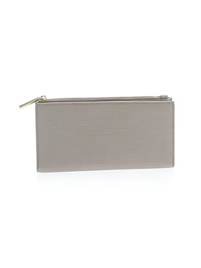 Pre-owned Dagne Dover Leather Clutch In Gray