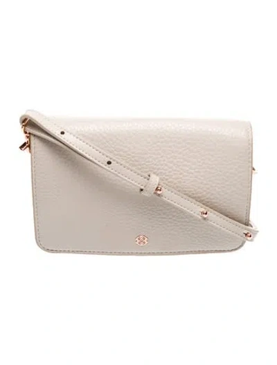 Pre-owned Dagne Dover Leather Crossbody Bag In Neutral