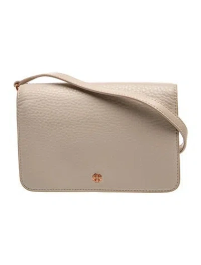 Pre-owned Dagne Dover Leather Crossbody Bag In Neutral