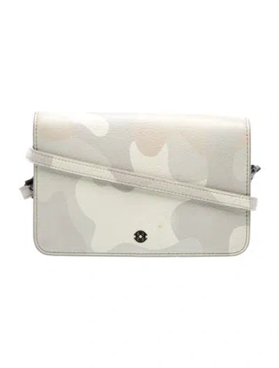 Pre-owned Dagne Dover Leather Crossbody Bag In Neutrals