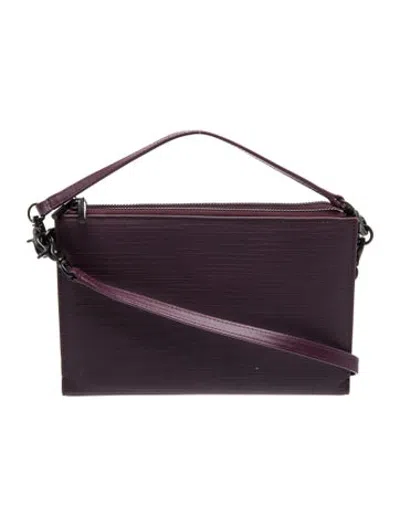 Pre-owned Dagne Dover Leather Crossbody Bag In Purple