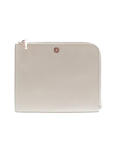 Pre-owned Dagne Dover Leather Laptop Bag In White