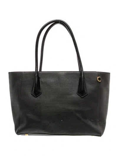 Pre-owned Dagne Dover Leather Shoulder Bag In Black