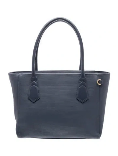 Pre-owned Dagne Dover Leather Shoulder Bag In Blue