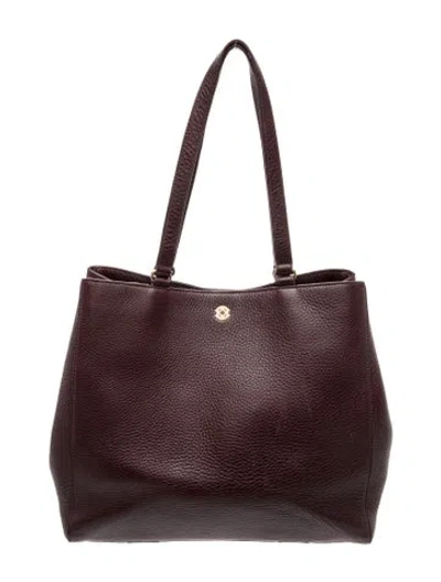 Pre-owned Dagne Dover Leather Shoulder Bag In Burgundy