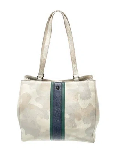 Pre-owned Dagne Dover Leather Shoulder Bag In Neutral
