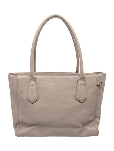 Pre-owned Dagne Dover Leather Shoulder Bag In Neutral