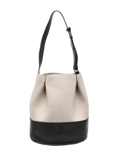 Pre-owned Dagne Dover Leather Shoulder Bag In Neutrals