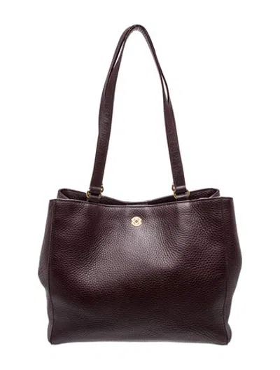 Pre-owned Dagne Dover Leather Shoulder Bag In Purple