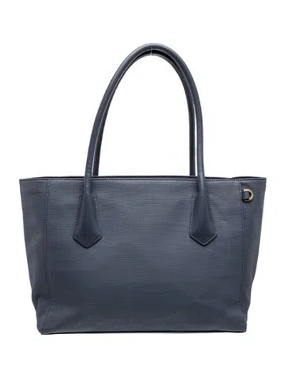 Pre-owned Dagne Dover Leather Top Handle Bag In Blue