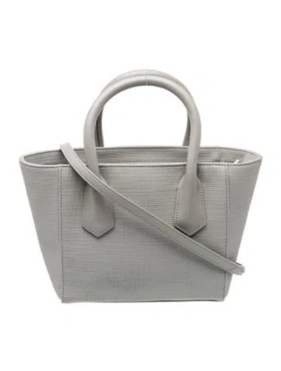 Pre-owned Dagne Dover Leather Top Handle Bag In Blue