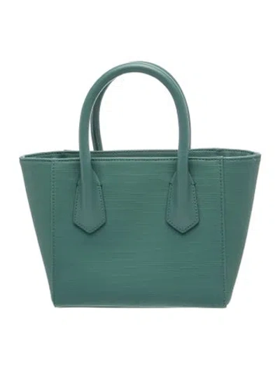Pre-owned Dagne Dover Leather Top Handle Bag In Green