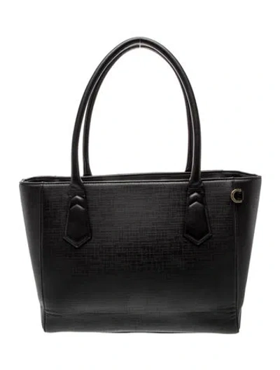 Pre-owned Dagne Dover Leather Tote In Black