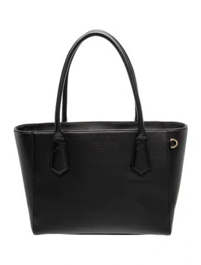 Pre-owned Dagne Dover Leather Tote In Black