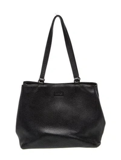 Pre-owned Dagne Dover Leather Tote In Black