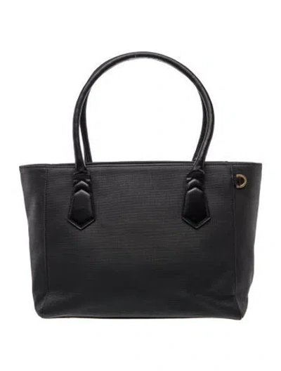 Pre-owned Dagne Dover Leather Tote In Black