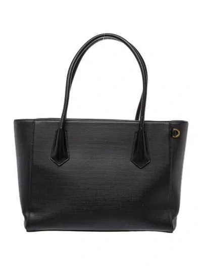 Pre-owned Dagne Dover Leather Tote In Black