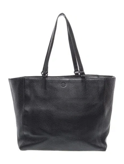 Pre-owned Dagne Dover Leather Tote In Black