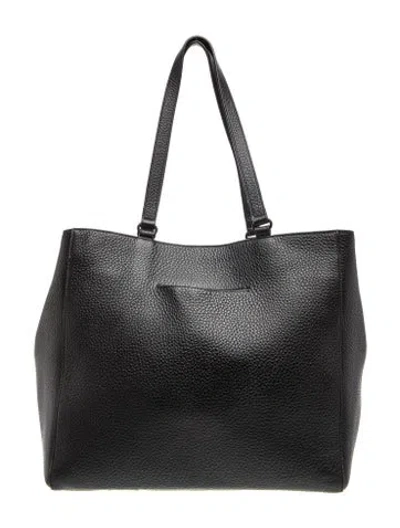 Pre-owned Dagne Dover Leather Tote In Black