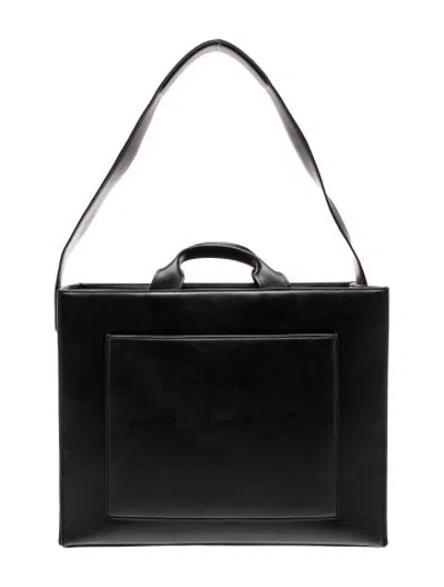 Pre-owned Dagne Dover Leather Tote In Black