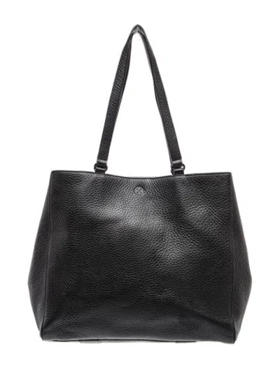Pre-owned Dagne Dover Leather Tote In Black