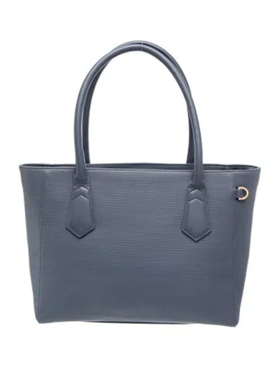 Pre-owned Dagne Dover Leather Tote In Blue
