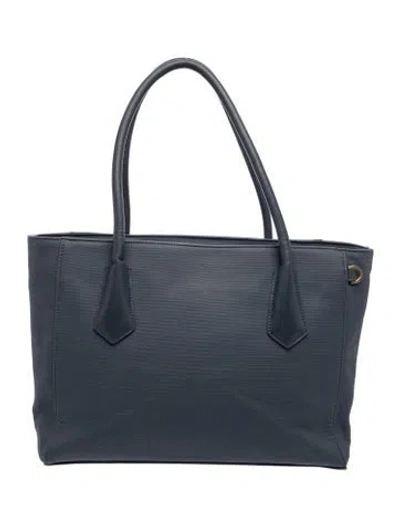 Pre-owned Dagne Dover Leather Tote In Blue