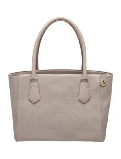 Pre-owned Dagne Dover Leather Tote In Brown