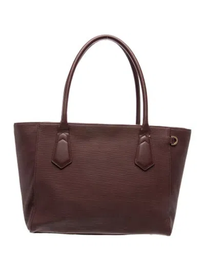Pre-owned Dagne Dover Leather Tote In Brown
