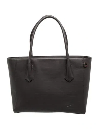 Pre-owned Dagne Dover Leather Tote In Gray