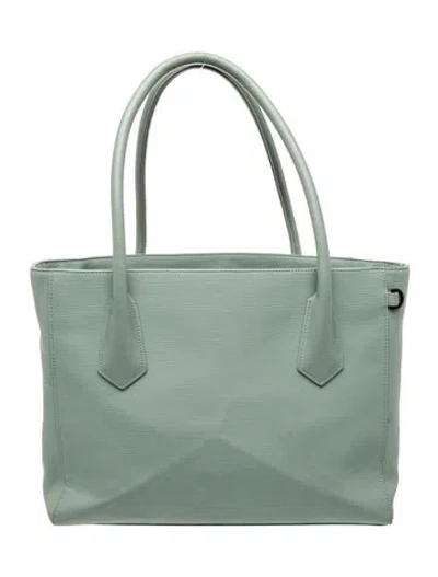 Pre-owned Dagne Dover Leather Tote In Green