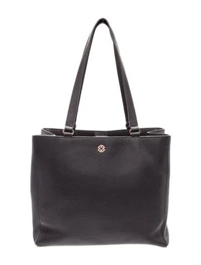 Pre-owned Dagne Dover Leather Tote In Grey