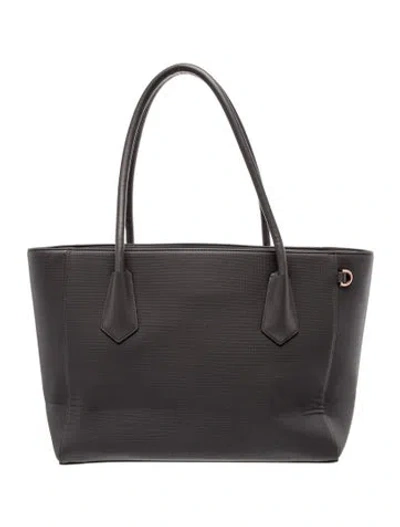 Pre-owned Dagne Dover Leather Tote Large In Gray
