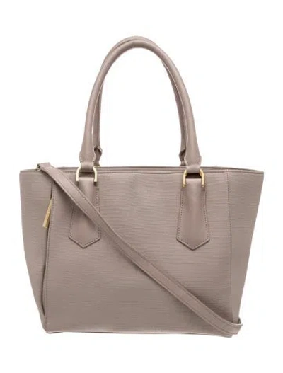 Pre-owned Dagne Dover Leather Tote In Neutral