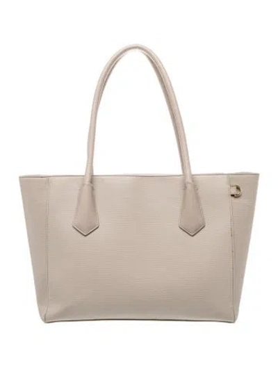 Pre-owned Dagne Dover Leather Tote In Neutrals