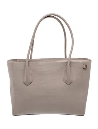 Pre-owned Dagne Dover Leather Tote In Neutrals
