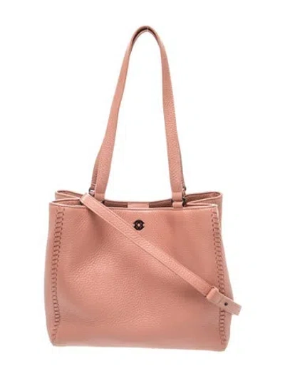 Pre-owned Dagne Dover Leather Tote In Neutrals