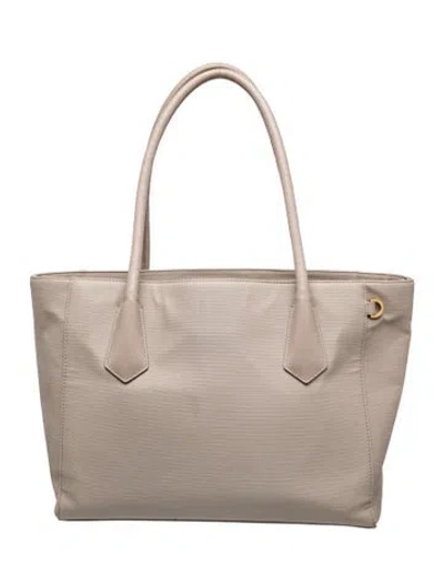 Pre-owned Dagne Dover Leather Tote In Neutrals