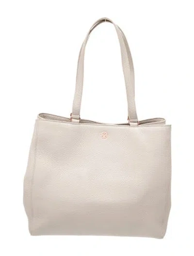 Pre-owned Dagne Dover Leather Tote In Neutrals