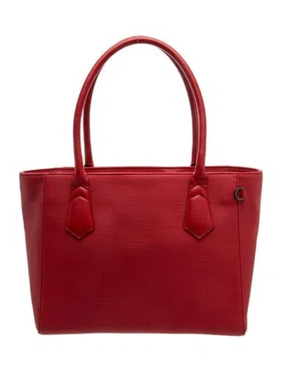 Pre-owned Dagne Dover Leather Tote In Red