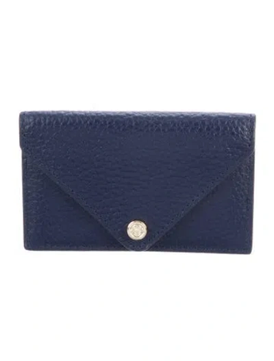 Pre-owned Dagne Dover Leather Wallet In Blue