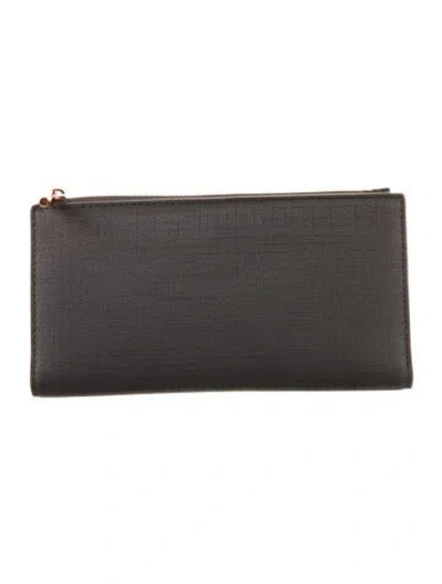 Pre-owned Dagne Dover Leather Wallet In Gray