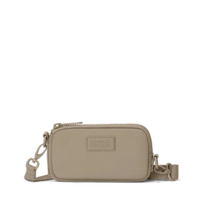 Dagne Dover Mara Phone Sling In Khaki In Gray