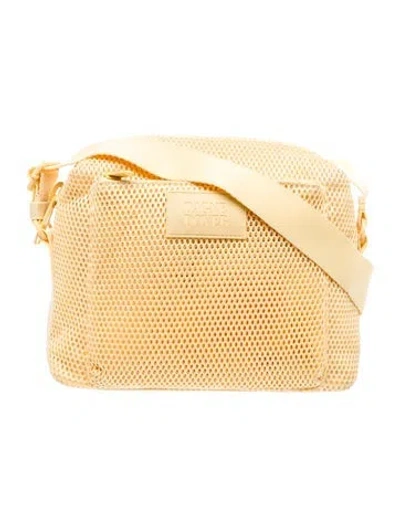 Pre-owned Dagne Dover Mesh Crossbody Bag In Neutrals