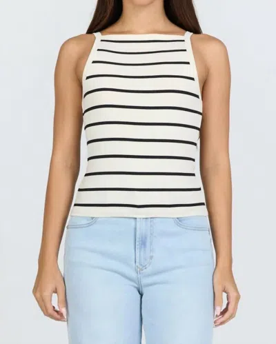 Dagne Dover Moira Tank Top In Cream Black In Multi
