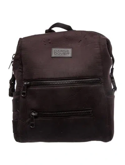 Pre-owned Dagne Dover Neoprene Backpack In Black