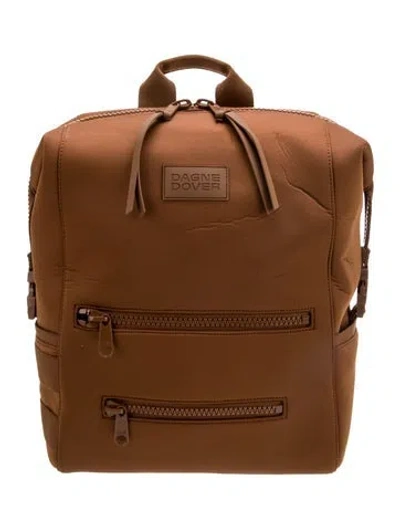 Pre-owned Dagne Dover Neoprene Backpack In Brown